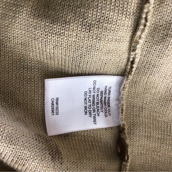 Vintage Alfred Dunner v- neck size 3X tan brown floral print cardigan sweater - Picture 8 of 11